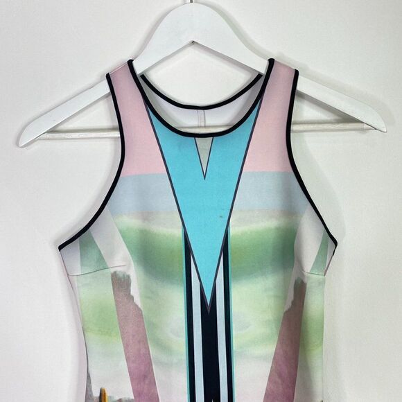 Clover Canyon Desert Prism Sleeveless Racerback Neoprene Dress - Picture 4 of 8